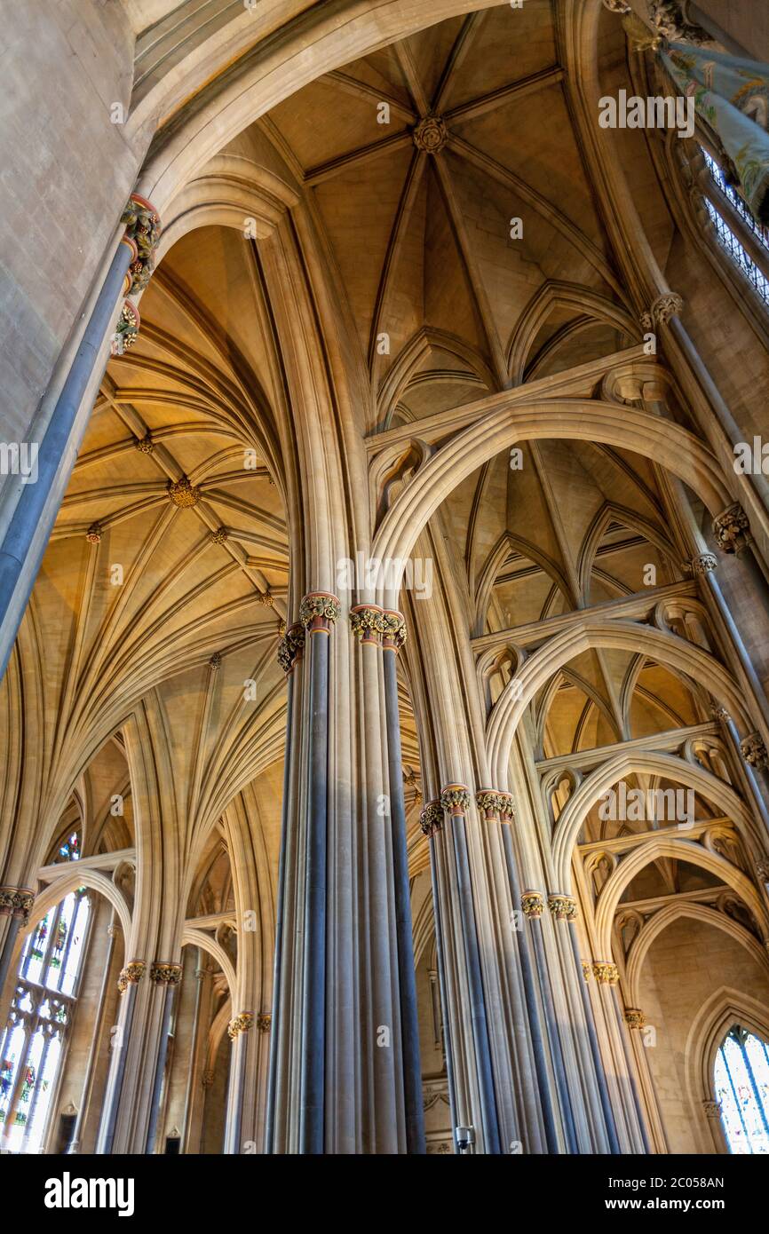 Bristol cathedral stained glass window hires stock photography and