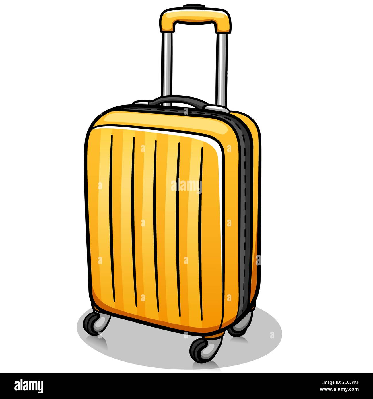 Vector illustration of suitcase cartoon isolated design Stock Vector