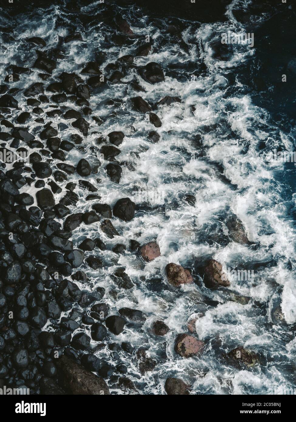 Aerial view blue ocean waves hi-res stock photography and images - Alamy