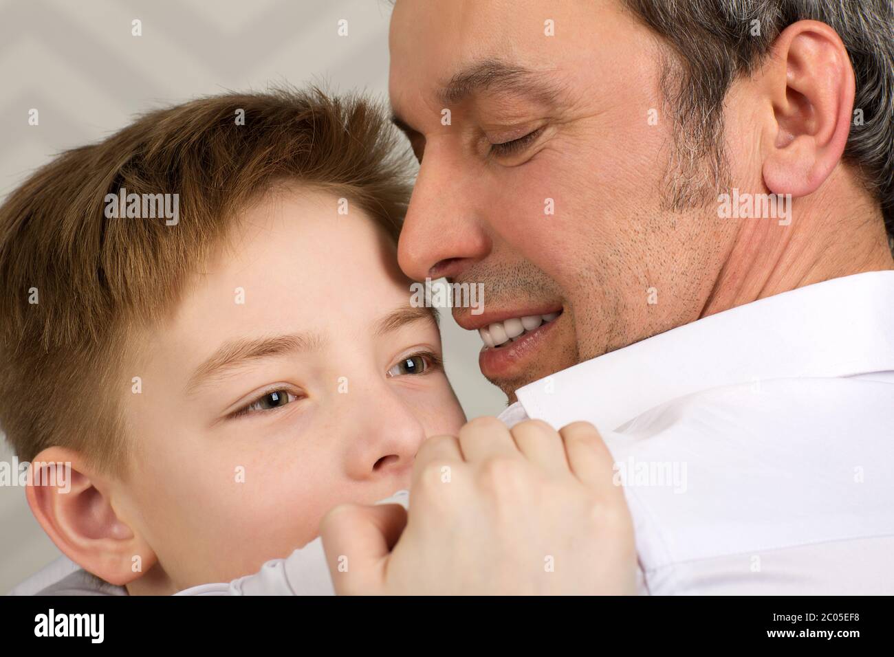 Sincere love of parent and child Stock Photo