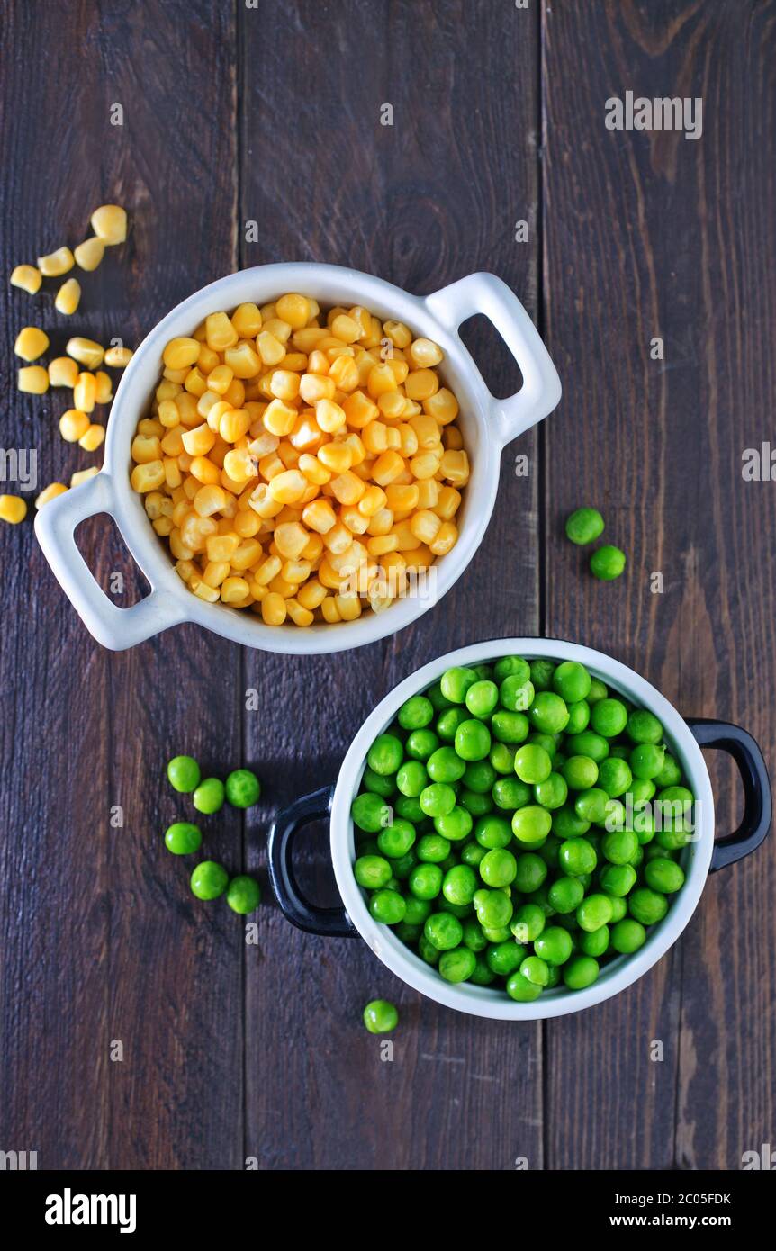 corn and peas Stock Photo Alamy