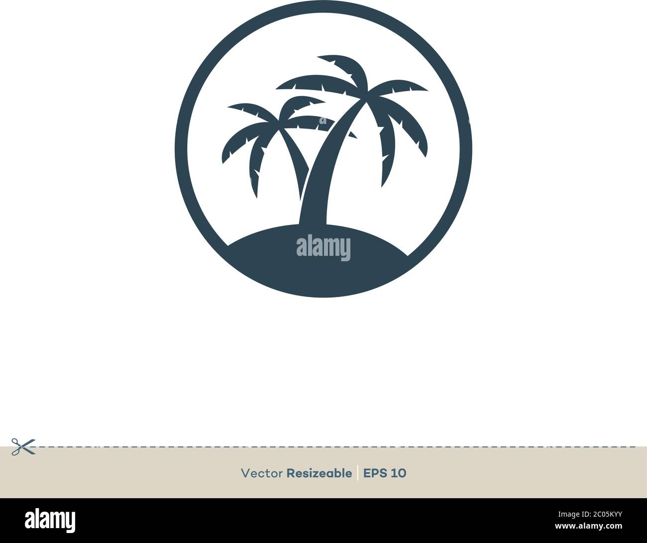 Palm Tree Vector Icon Logo Template Illustration Design. Vector EPS 10 ...