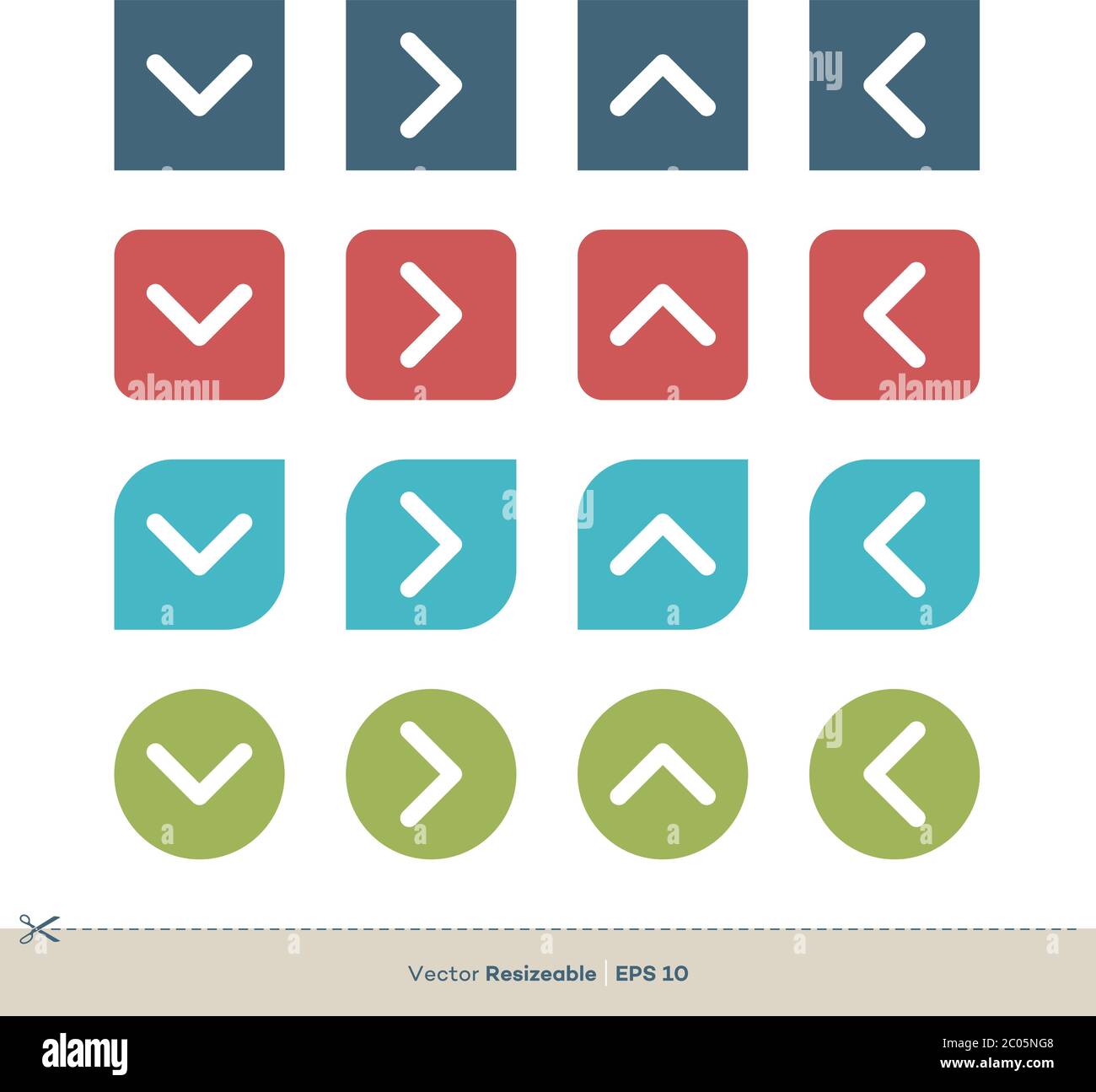 Arrow Set Border Shape Colorful Vector Logo Template Illustration Design. Vector EPS 10. Stock Vector