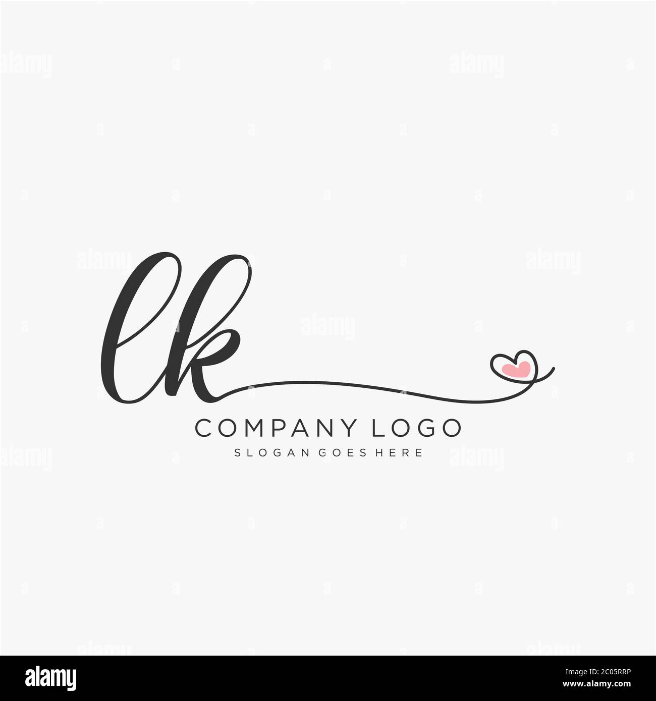 LK Initial handwriting logo design with circle. Beautyful design ...