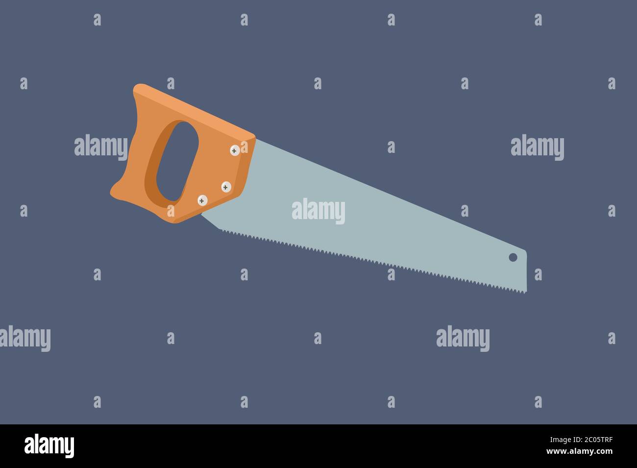 Vector Illustration of a Handsaw Isolated Stock Vector