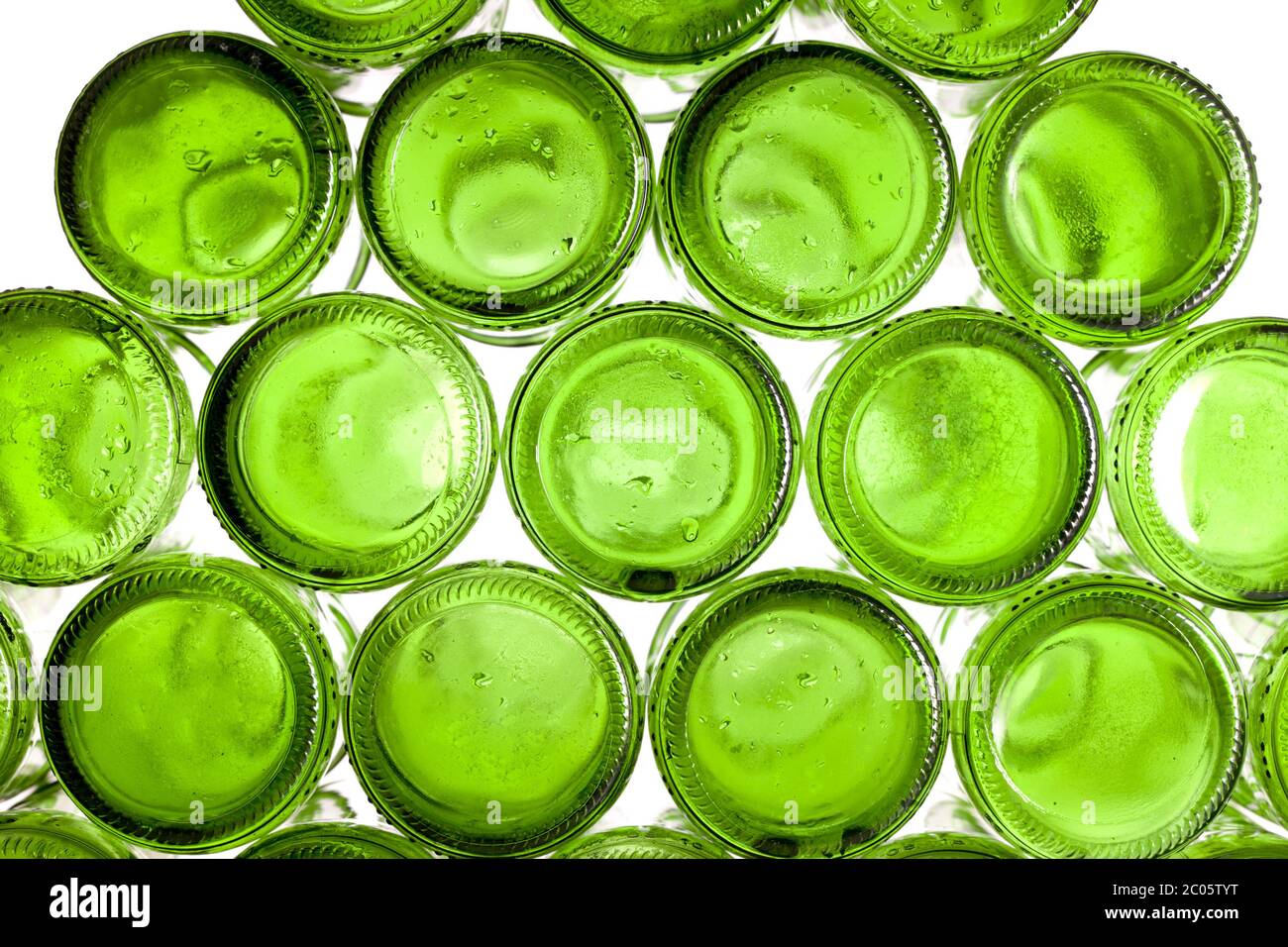 Bottoms of empty glass bottles Stock Photo - Alamy