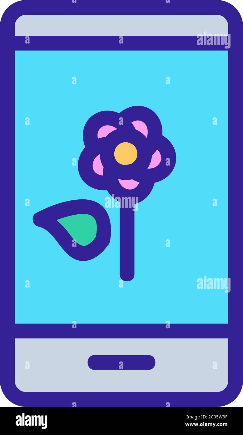 flower shop phone application icon vector outline illustration Stock ...