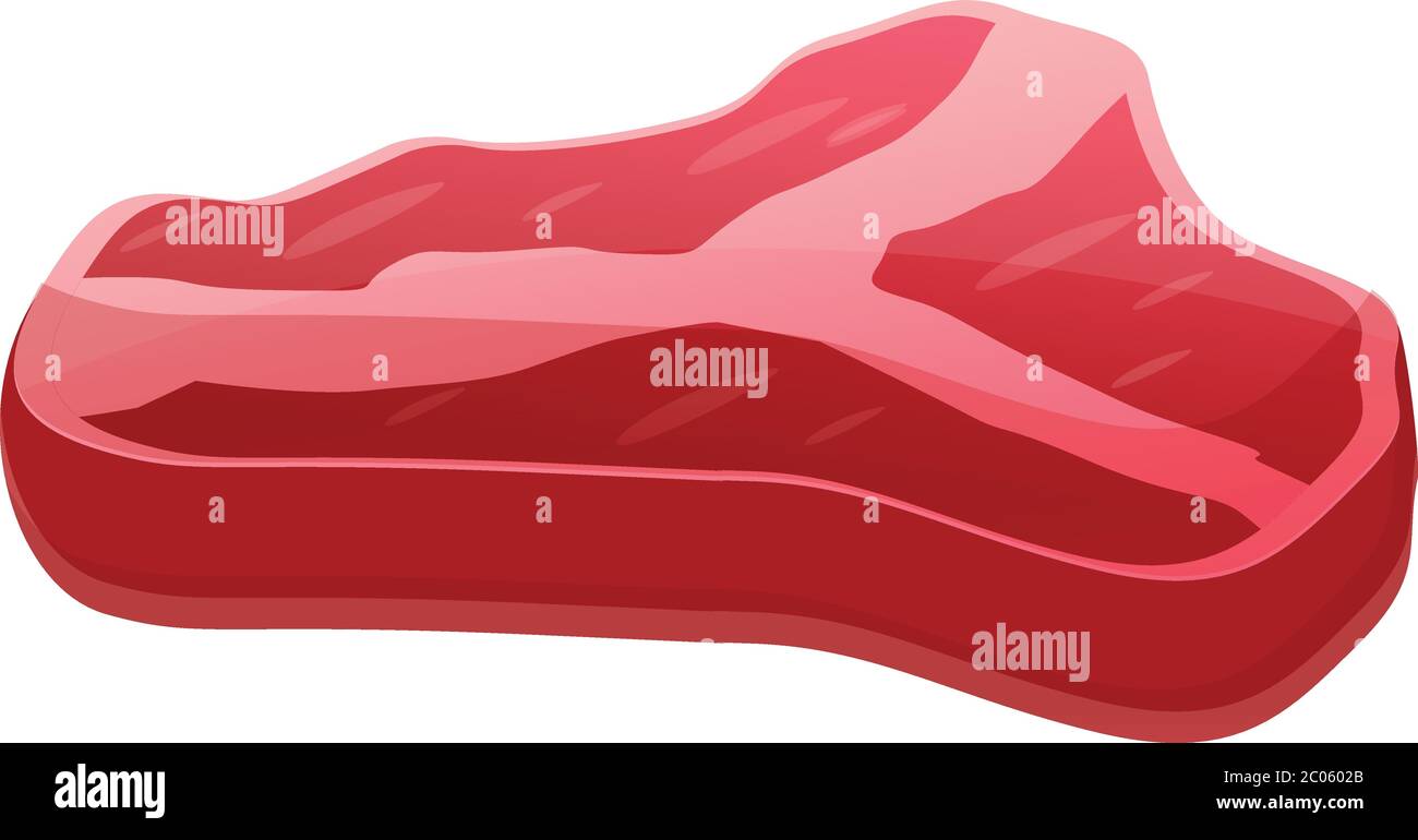 Pork meat icon. Cartoon of pork meat vector icon for web design