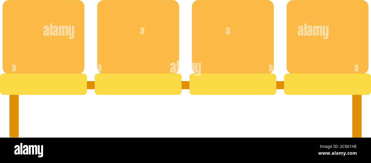 Yellow stops seats vector flat isolated on white Stock Vector