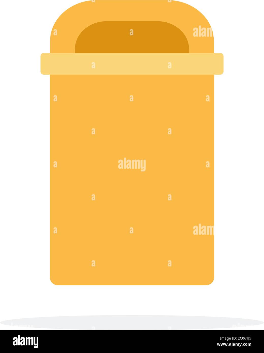Subway trash can vector flat isolated on white Stock Vector