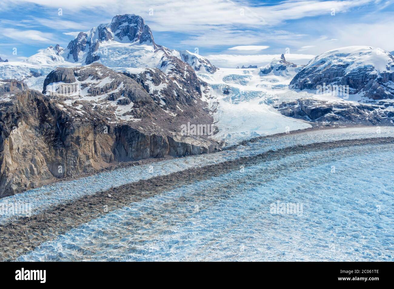 Northern Patagonian Ice Field, Aerial view, Laguna San Rafael National ...