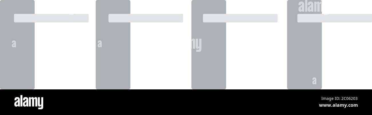 Gate turnstiles vector flat isolated on white Stock Vector