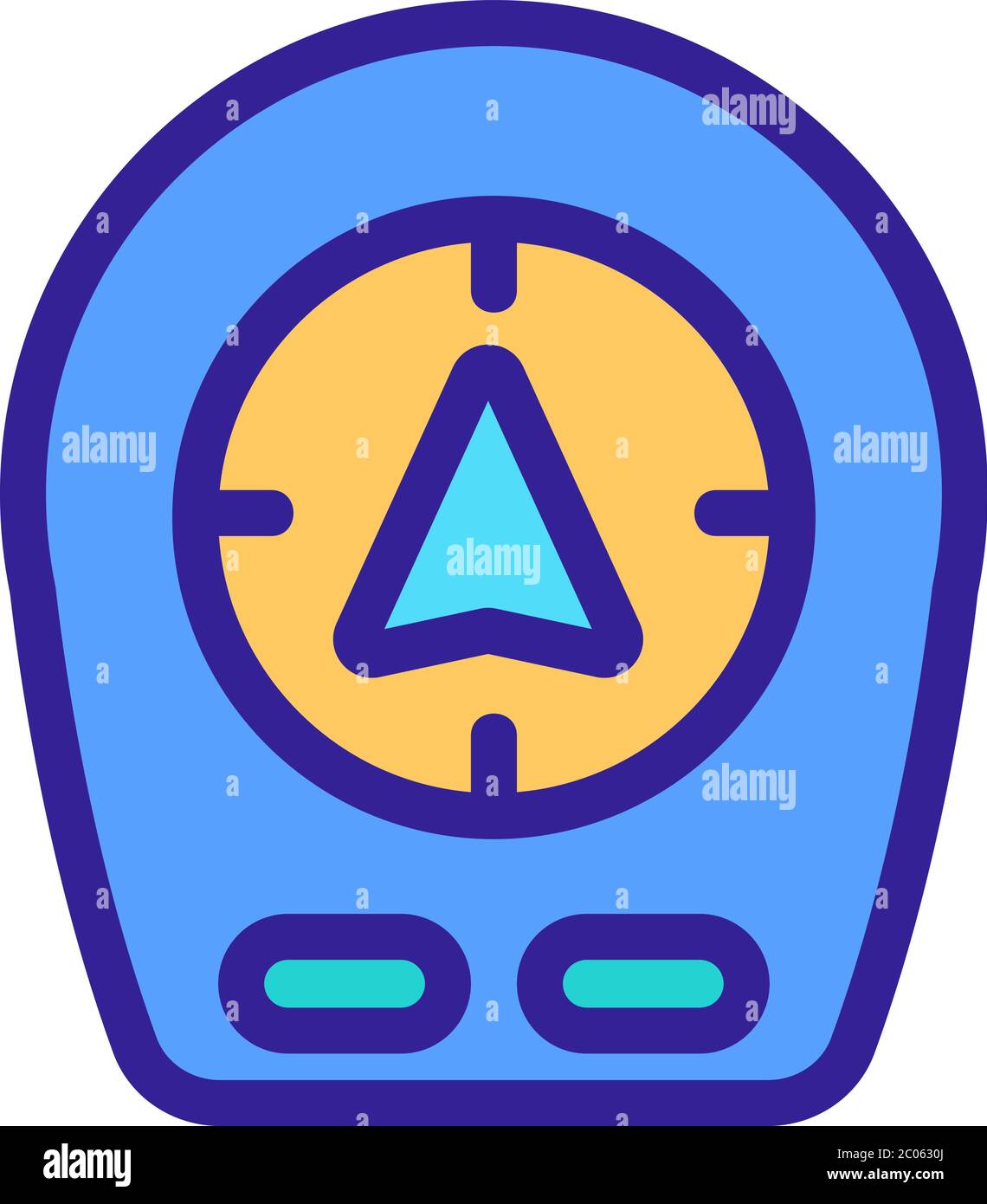 compass boat device icon vector outline illustration Stock Vector Image ...