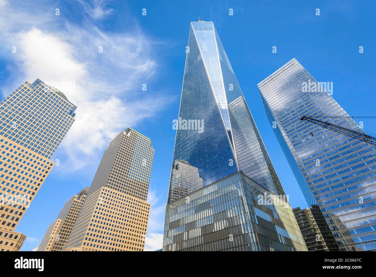 One World Trade Center, Ground Zero, Manhattan, New York City, New York, USA Stock Photo