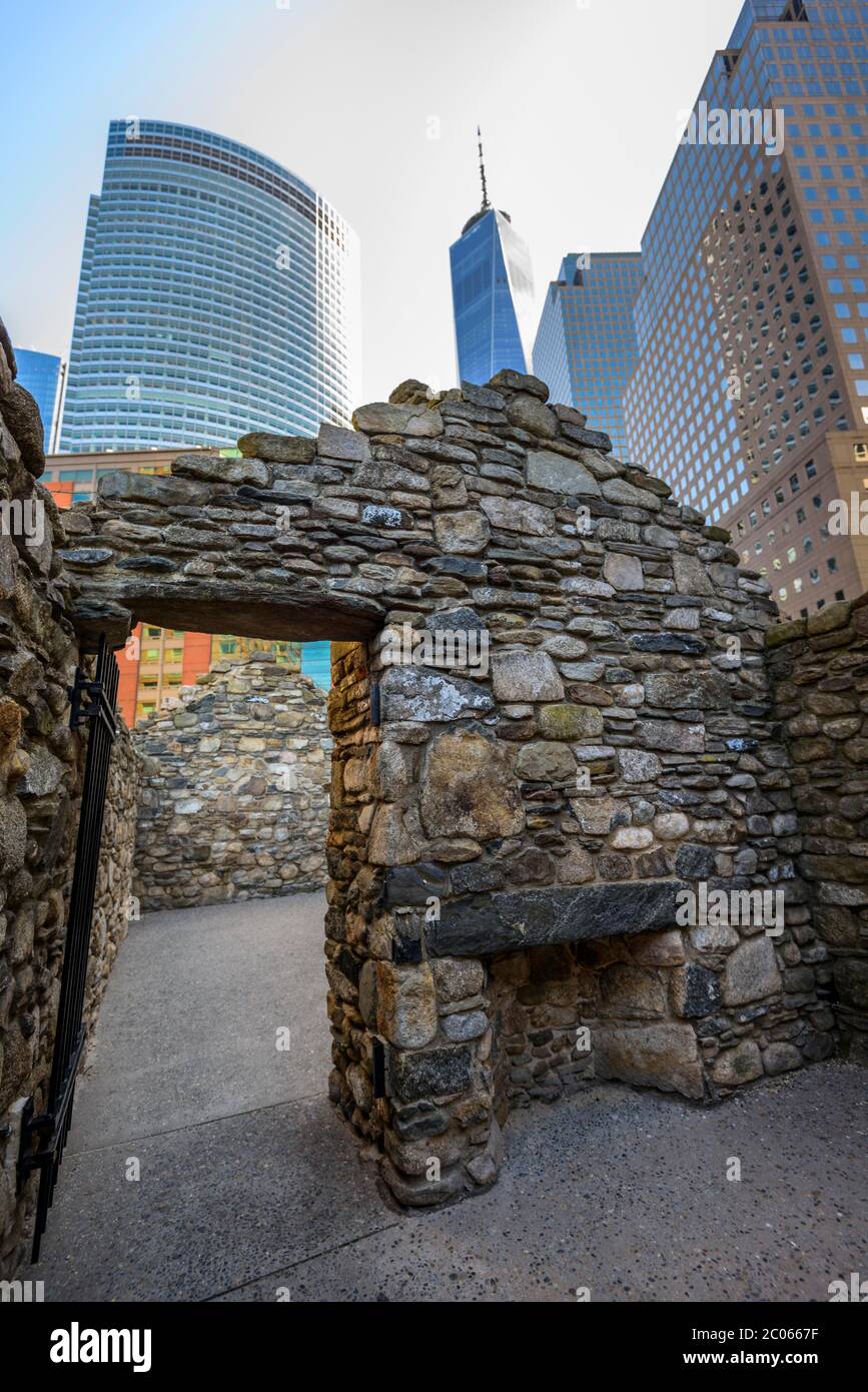 Irish Hunger Memorial, Memorial, Battery Park, Manhattan, New York City, New York, USA Stock Photo