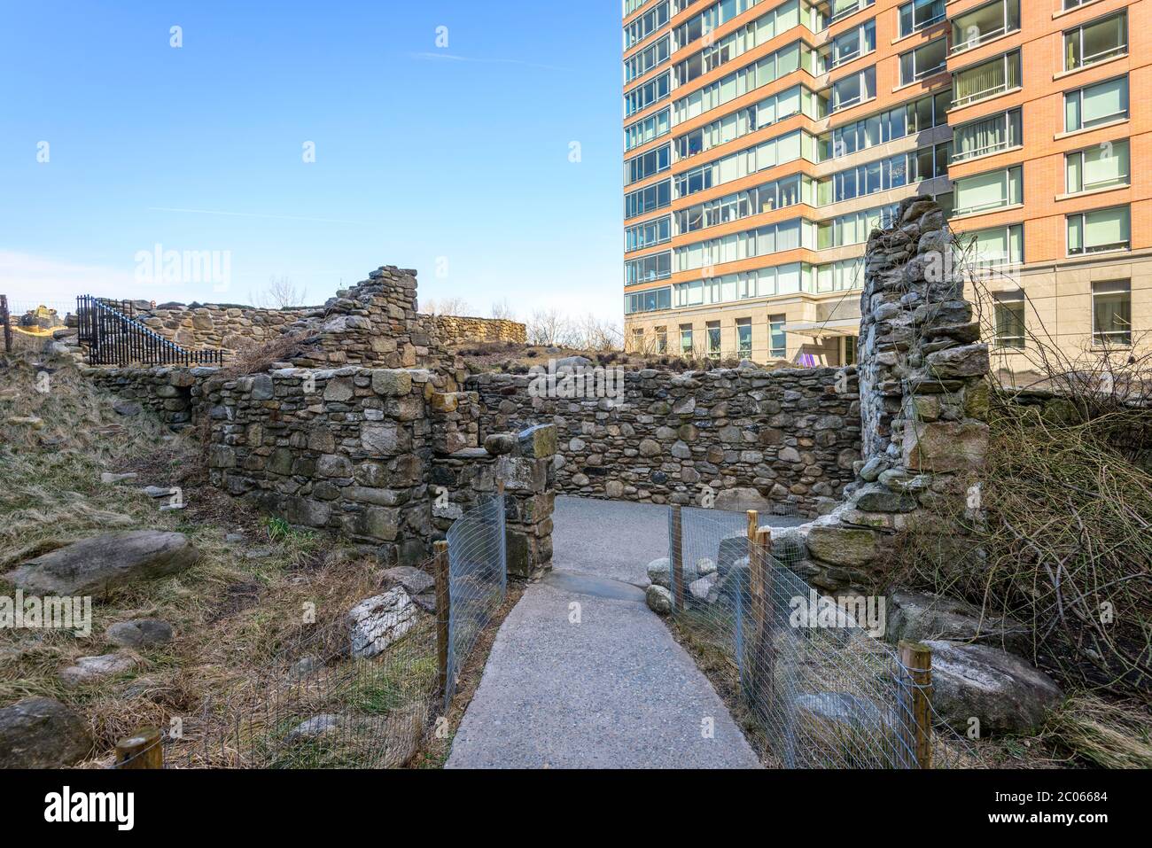 Irish Hunger Memorial, Memorial, Battery Park, Manhattan, New York City, New York, USA Stock Photo