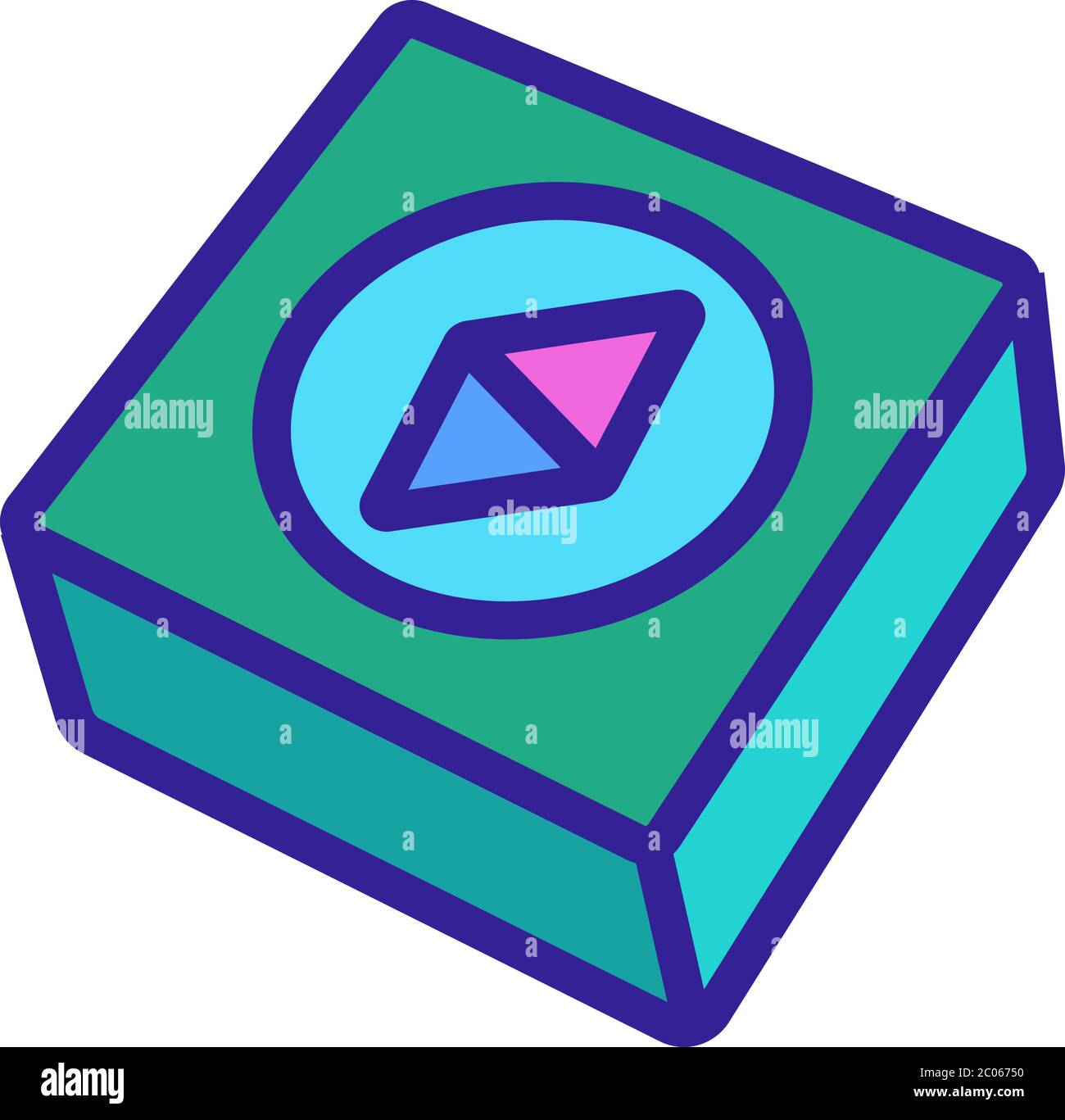 compass box icon vector outline illustration Stock Vector Image & Art