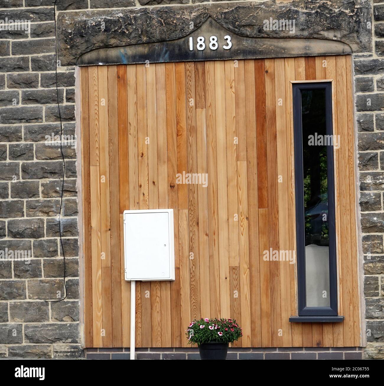 An 1883 house in New Mills, Derbyshire has been renovated Stock Photo