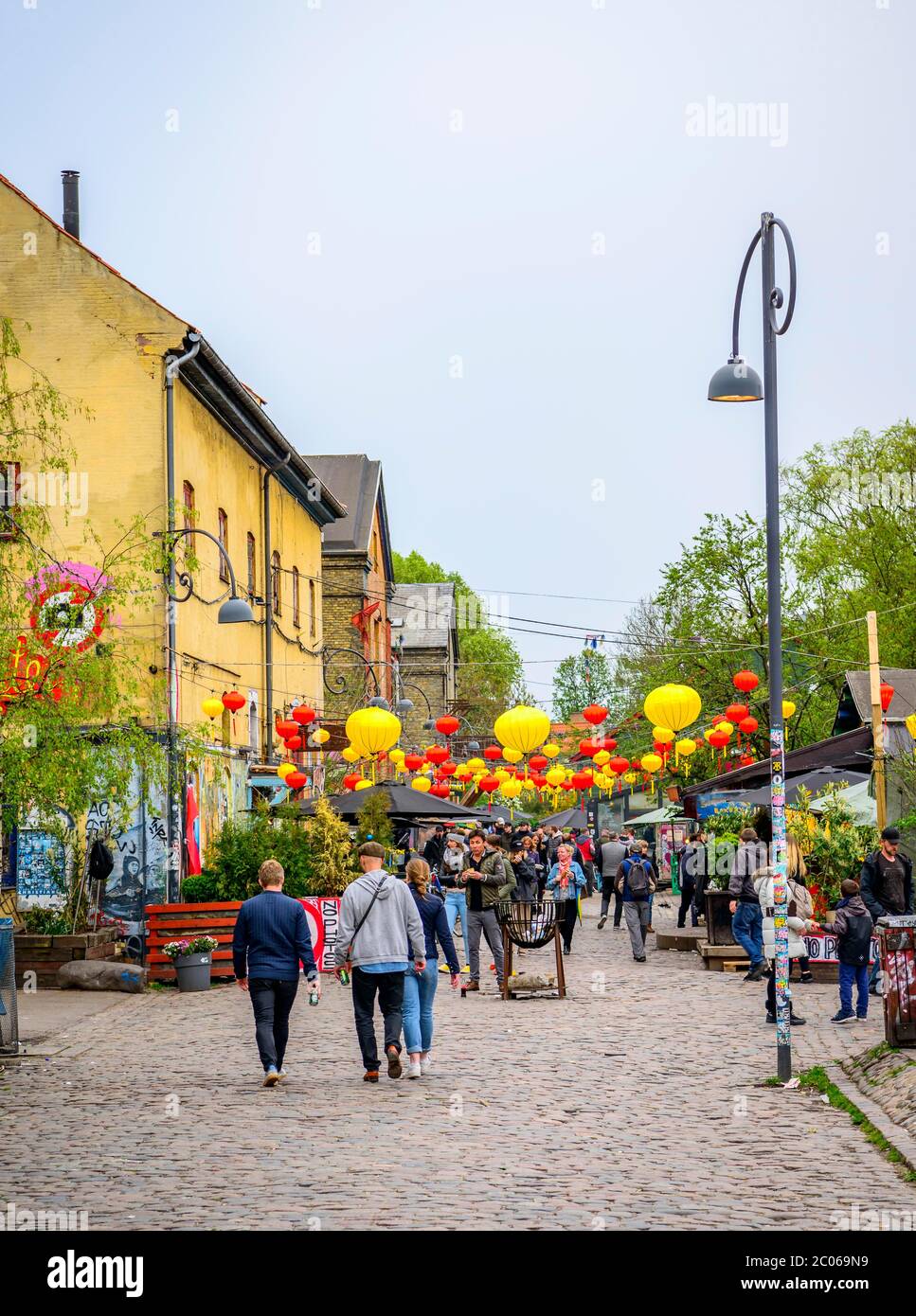Pusher Street in the Free City of Christiania, Christianshavn, Copenhagen, Denmark Stock Photo