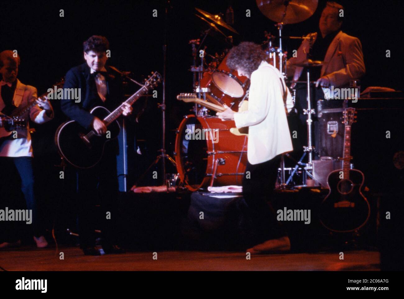 The Everly Brothers in concert at the Hammersmith Odeon in London, UK, on 14th November 1984. Stock Photo