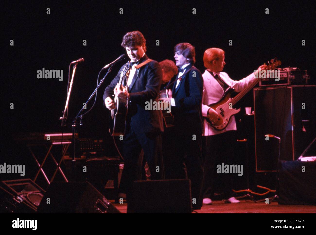 The Everly Brothers in concert at the Hammersmith Odeon in London, UK, on 14th November 1984. Stock Photo