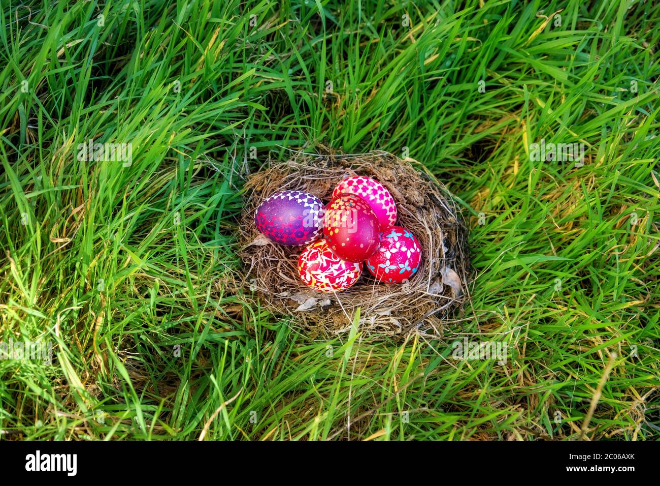Easter eggs from Germany handmade with wax technique, old Eastern