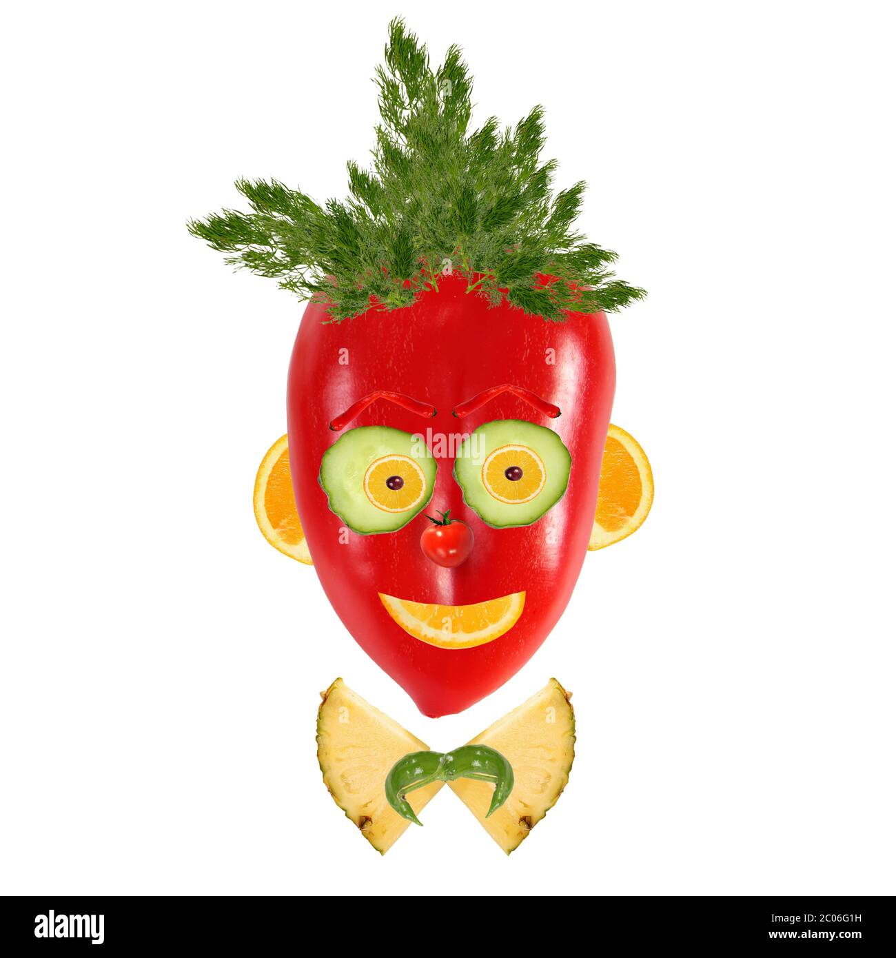 Smiling face made fruits vegetables hires stock photography and images