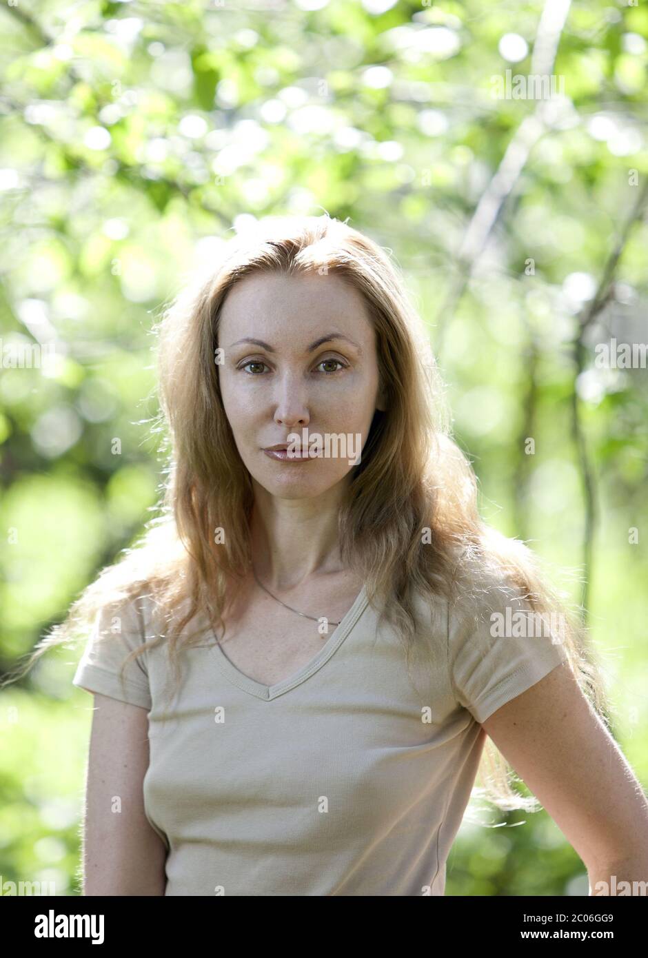 summer portrait of the young attractive woman Stock Photo - Alamy