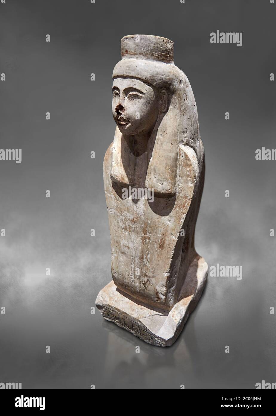 Ancient Egyptian statue of the goddess Meretseger, limestone, New
