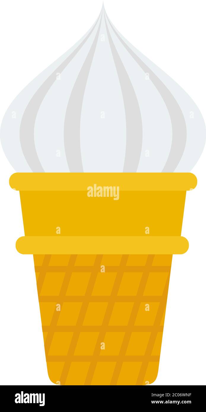 Ice cream in a waffle cup vector flat isolated Stock Vector Image & Art ...