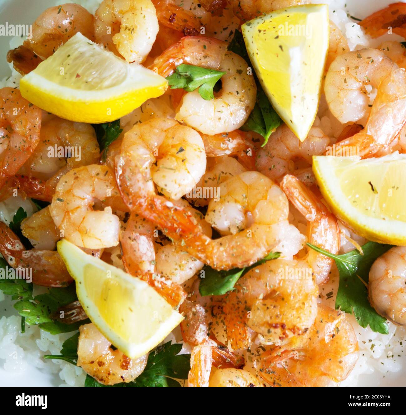 fried shrimps Stock Photo