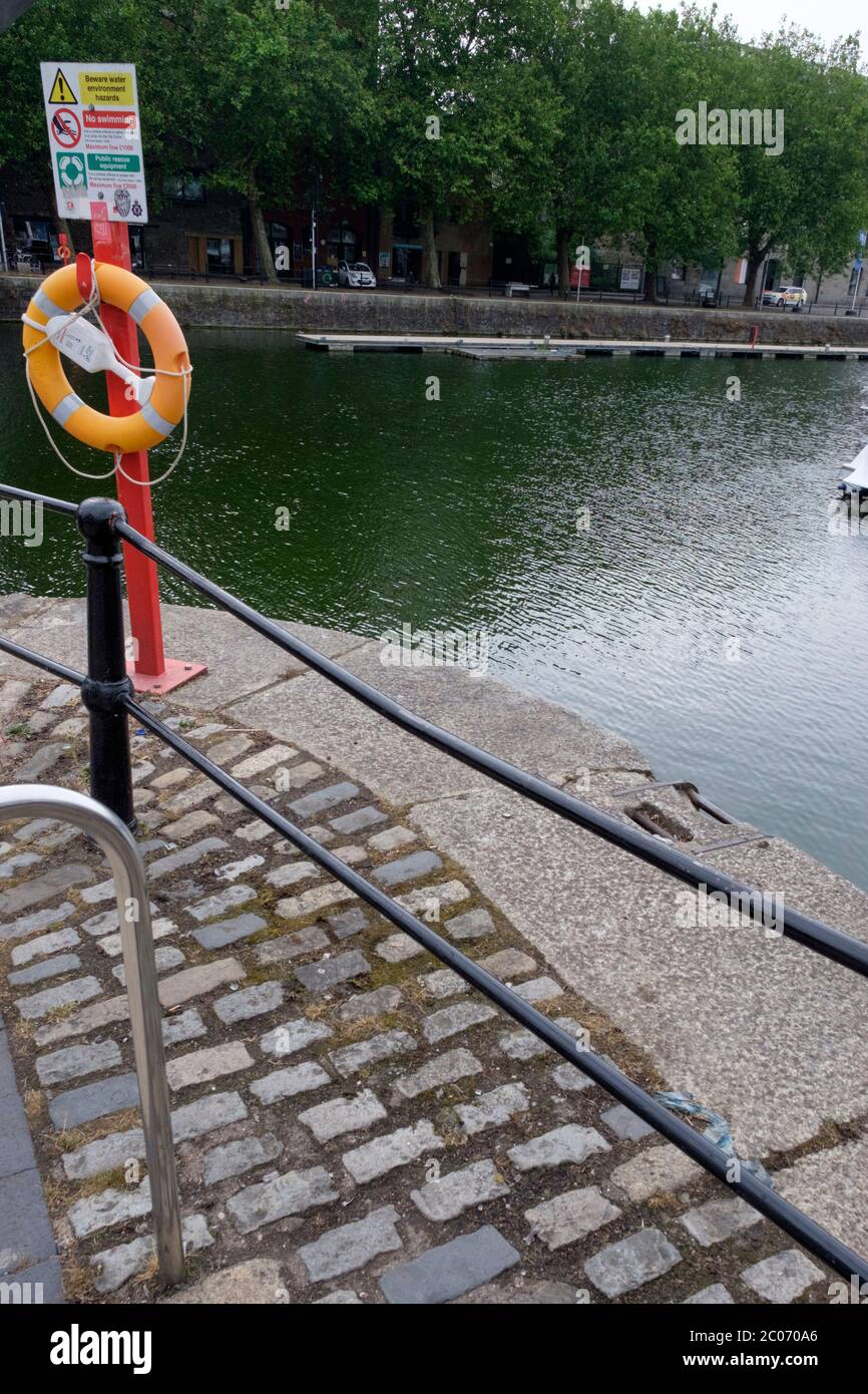 The location the where the Edward Colston statue was thrown in the