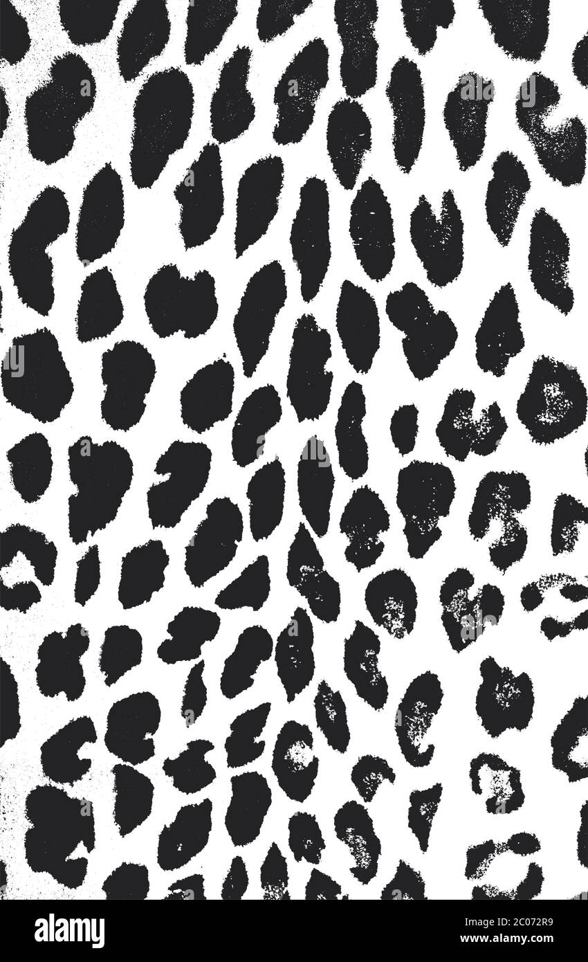 Black And White Cheetah Print Background