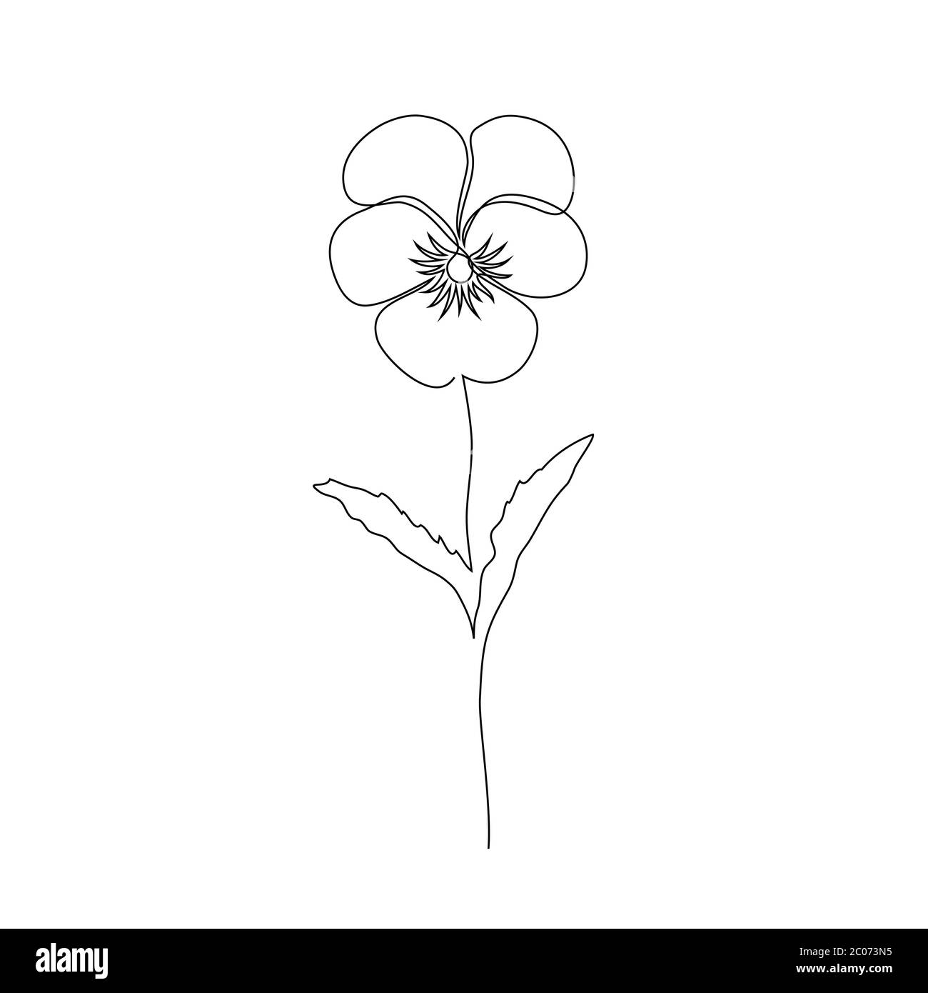 Violet flower on white Stock Vector Image & Art - Alamy