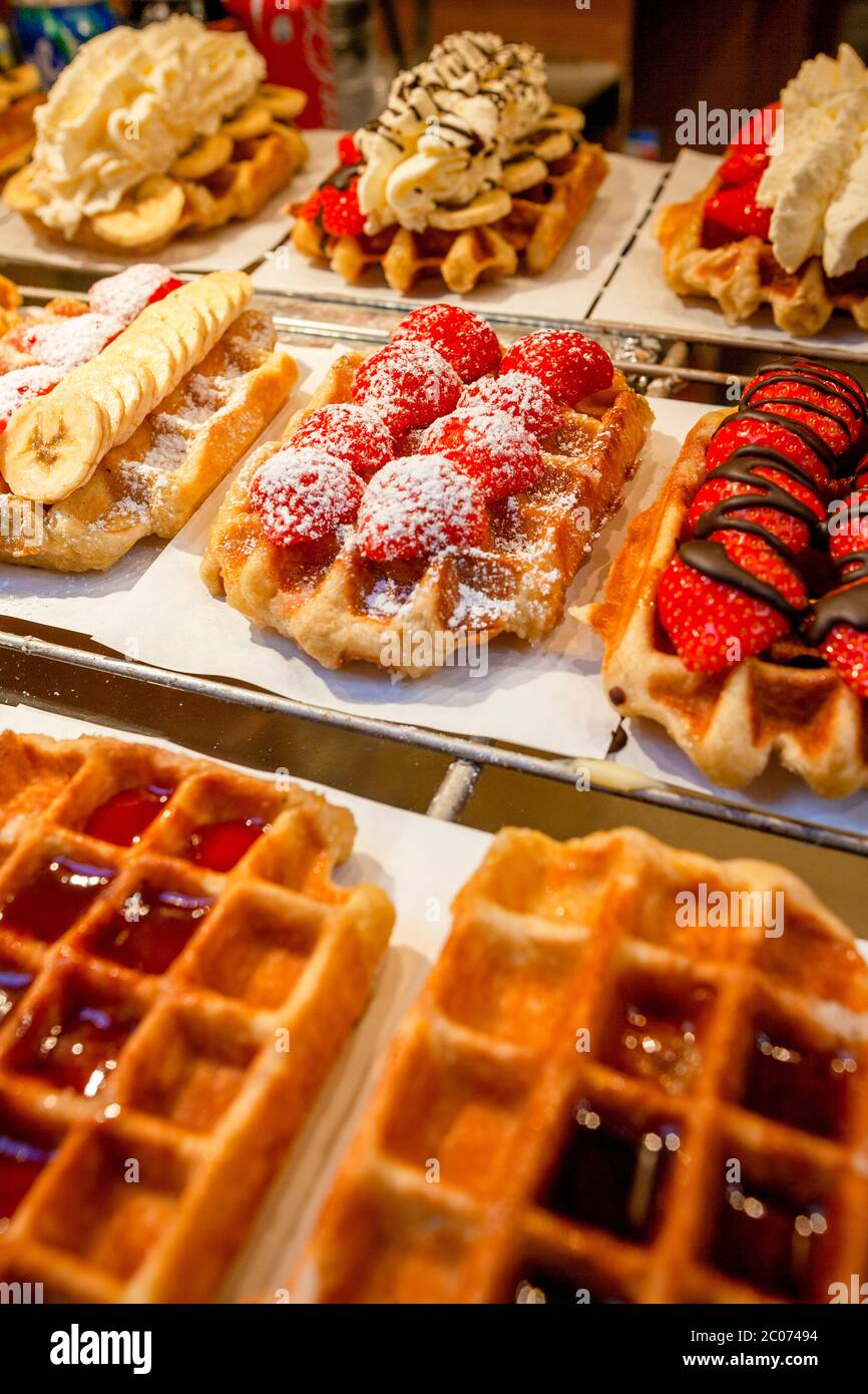 Waffle Shop Brussels Belgium Europe Stock Photo Alamy Waffle Shop Brussels Belgium Europe Stock Photo Alamy