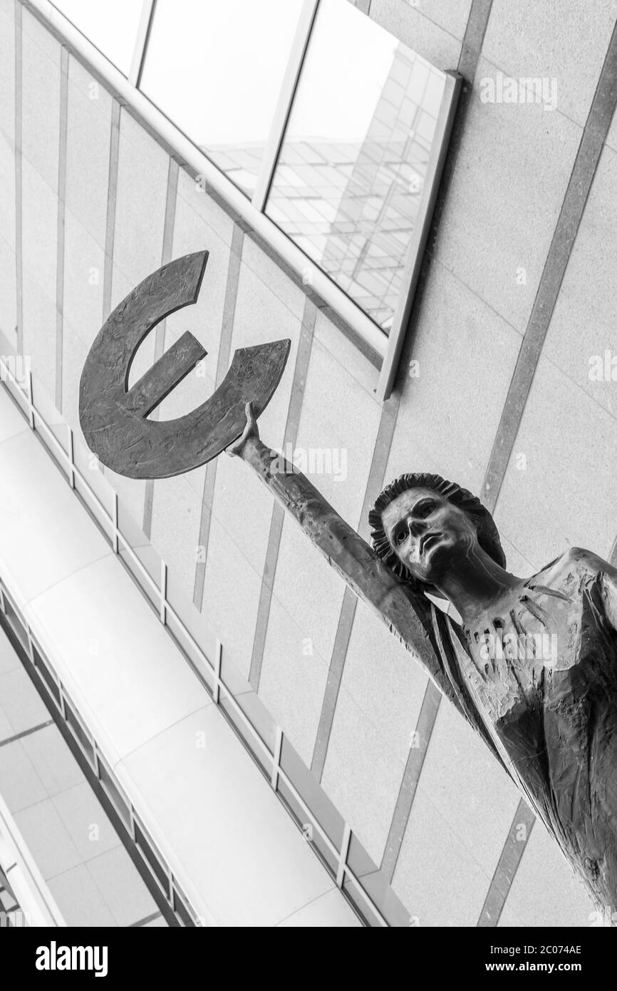 Europe Statue, European Parliament Building, Brussels, Belgium, Europe