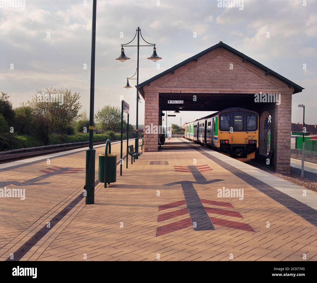 1996, the then newly re-opened Robin Hood local railway line, at Mansfield, East Midlands, England, UK Stock Photo