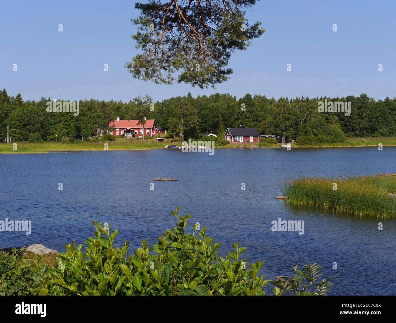 coastal landscape in sweden Stock Photo