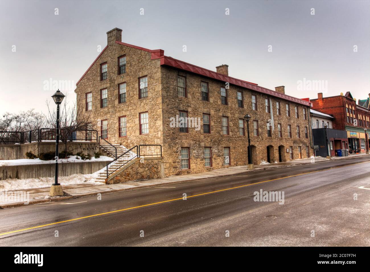 A View of Galt Woolen Mill in Ontario, Canada Stock Photo
