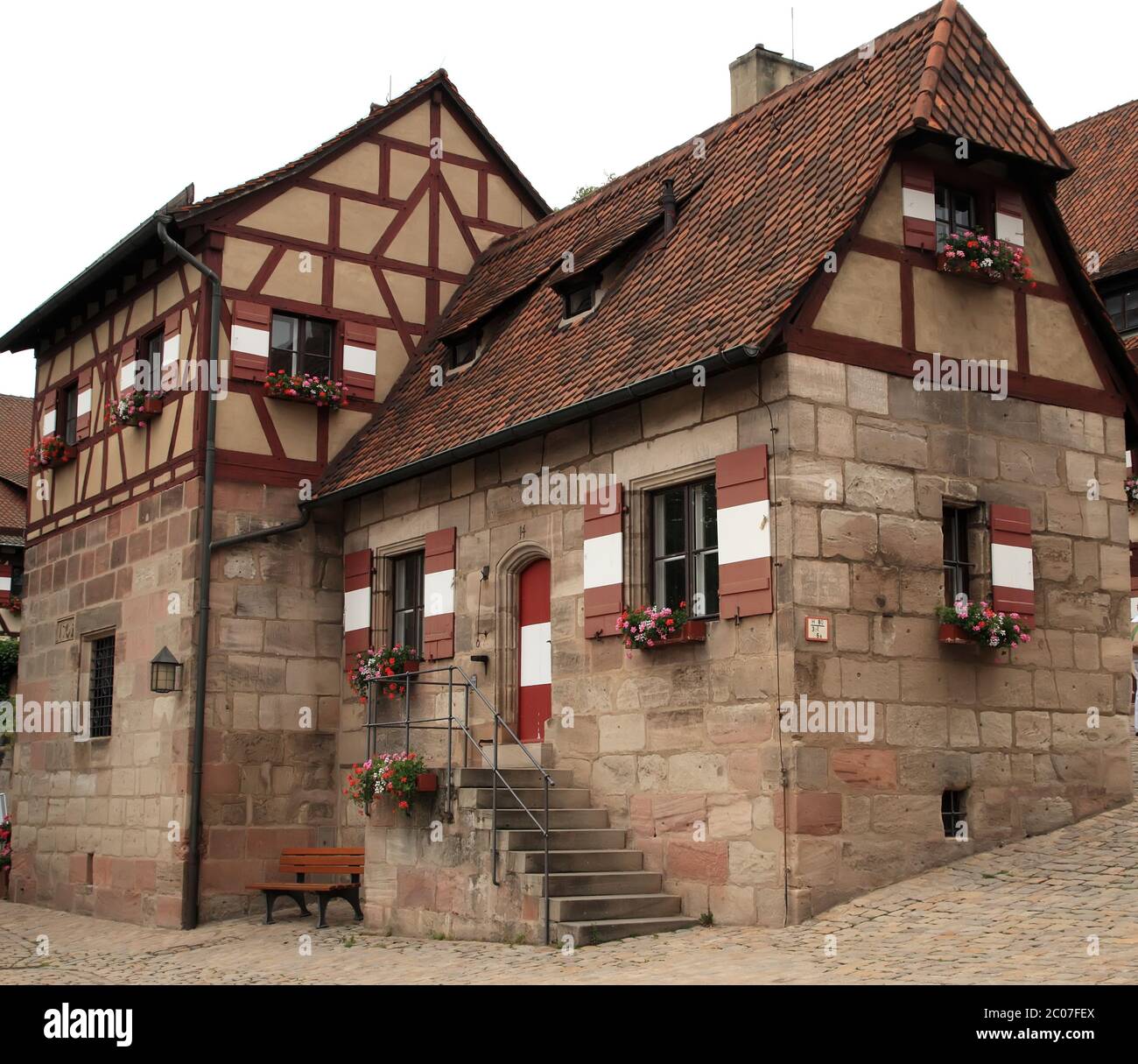 View at the famous  Kaiserburg Imperial Castle in Nuremberg, Germany Stock Photo