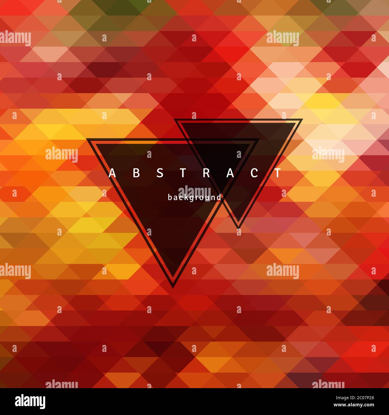 Abstract triangle background, mosaic design elements. Vector il Stock ...