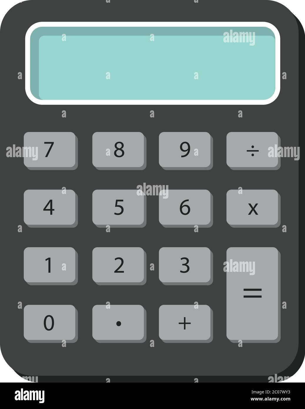 calculator vector icon with screen and digits numbers Stock Vector ...