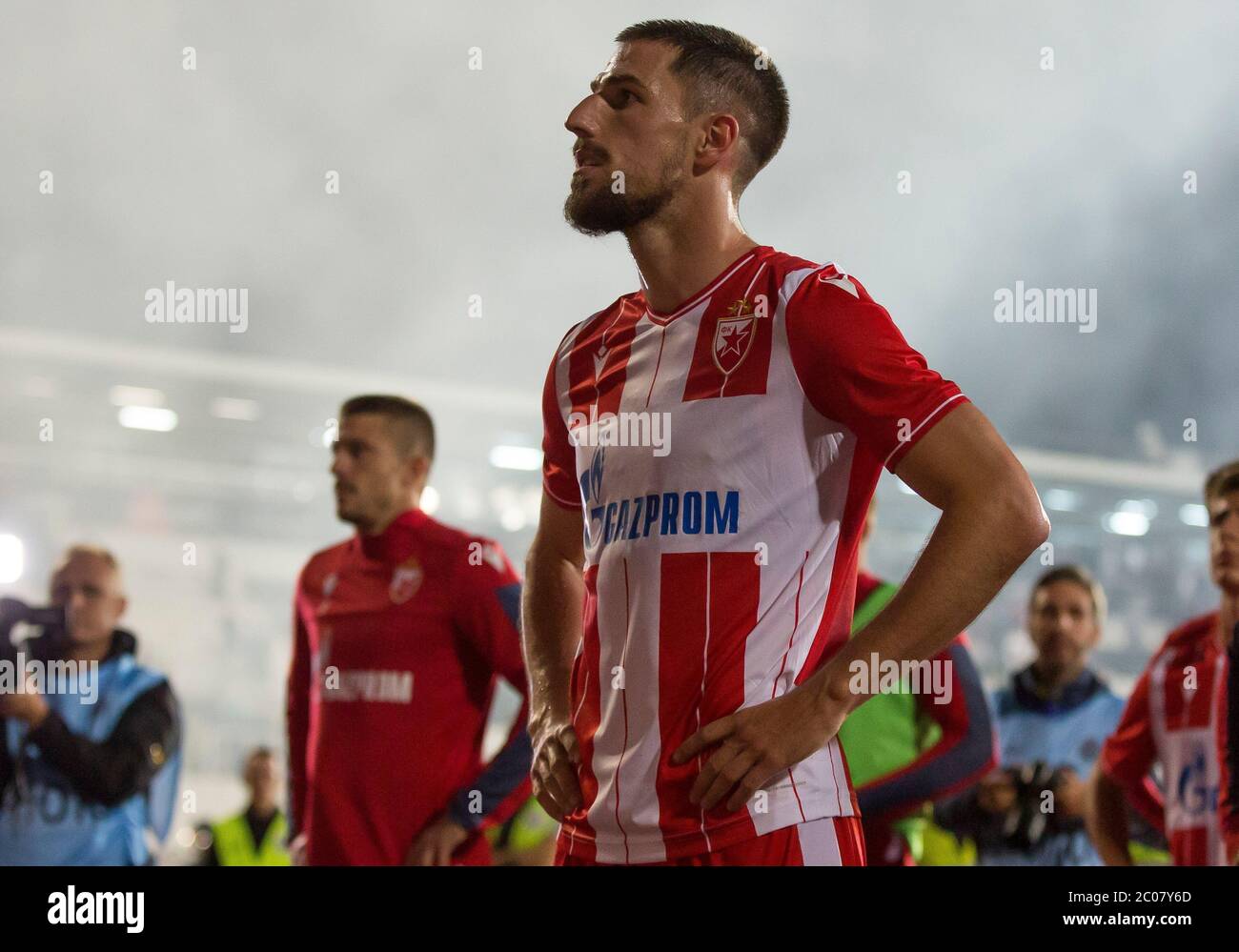 BELGRADE, SERBIA - JUNE 10:  during the Semifinal Serbian Cup match between Red Star Belgrade and Partizan Belgrade at Partizan Stadium on June 10, 2020 in Belgrade, Serbia. (Photo by Nikola Krstic/MB Media/Getty Images) Stock Photo