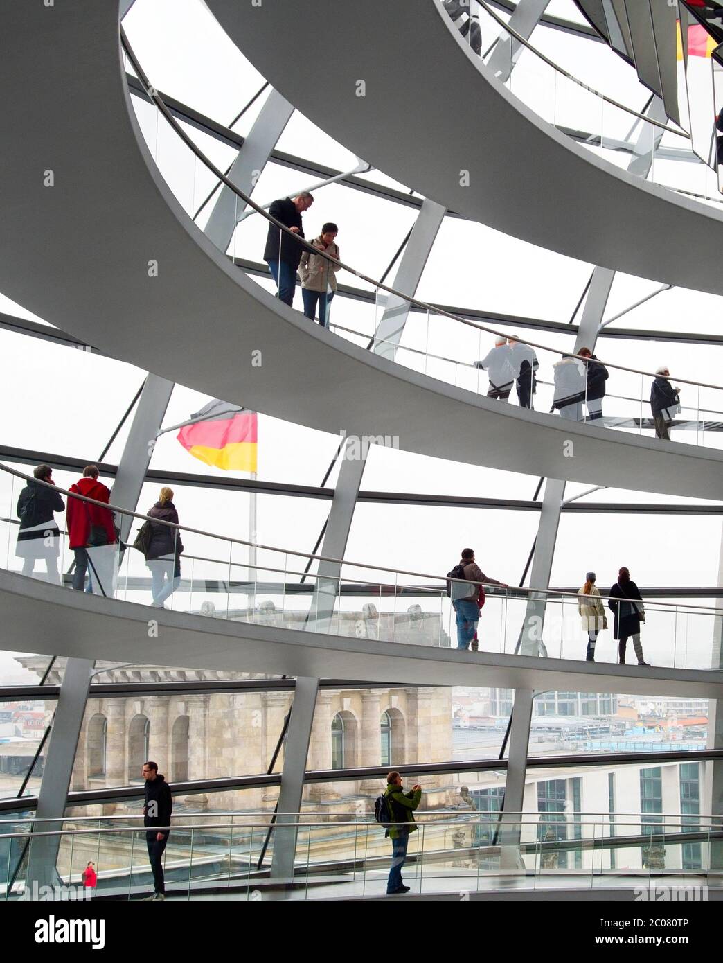 Reichstag dome interior Stock Photo