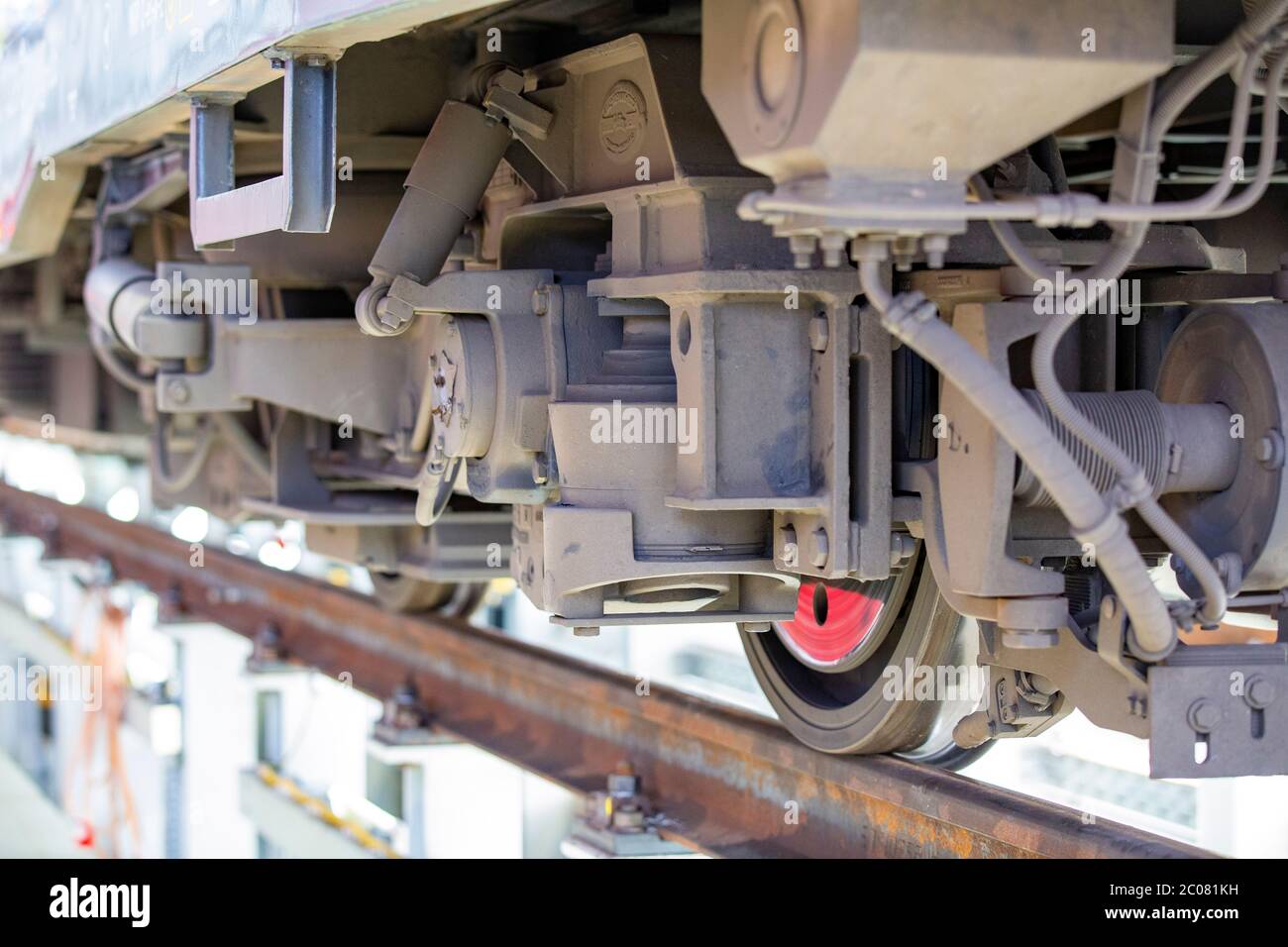 Symbolfoto, Symbolbild Eisenbahnschiene. Köln; 16.04.2020 Stock Photo