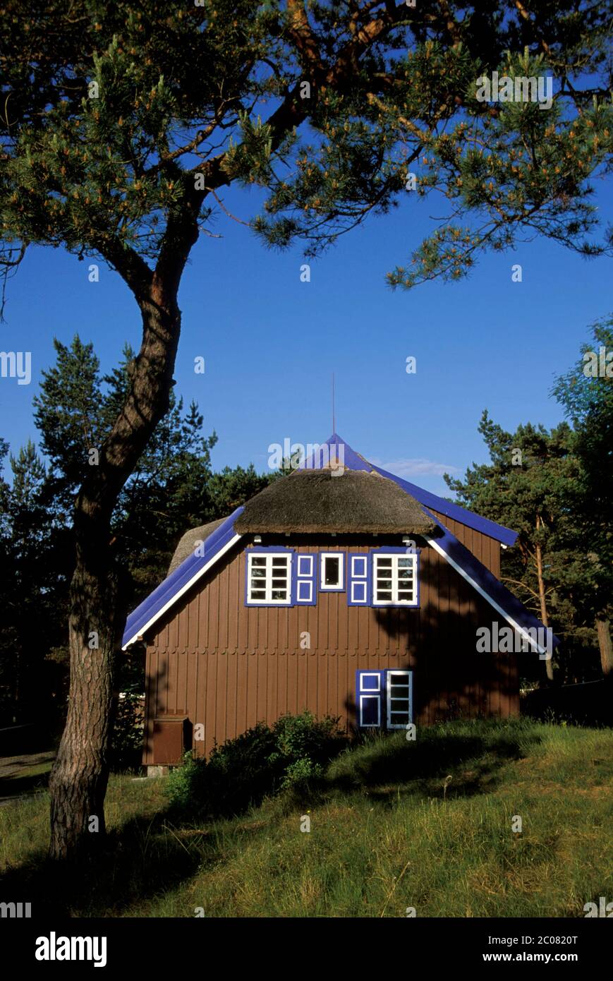Thomas Mann-house (Museum) in Nida, Nidden, Kurische Nehrung, Curonian Spit, Lithuania, Baltics, Europe Stock Photo