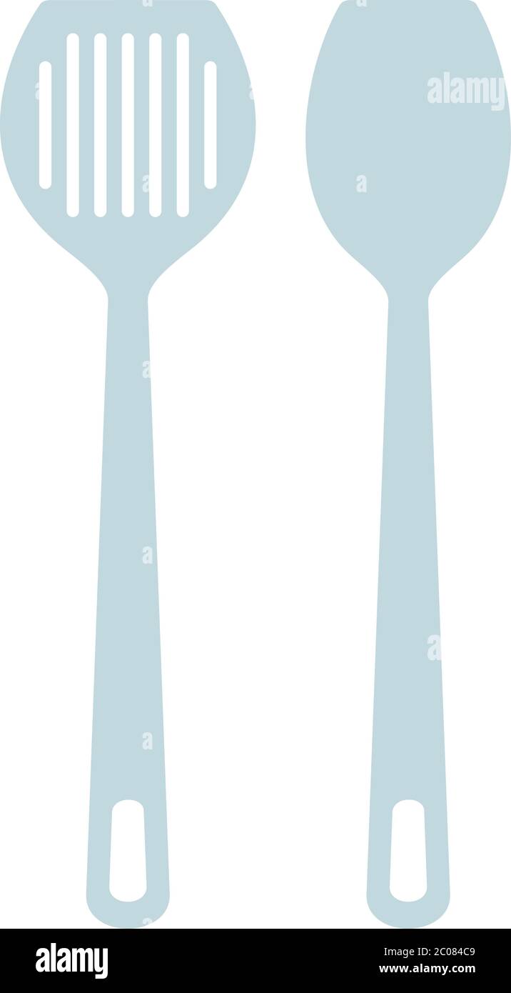 Metal kitchen tools flat icon vector isolated Stock Vector