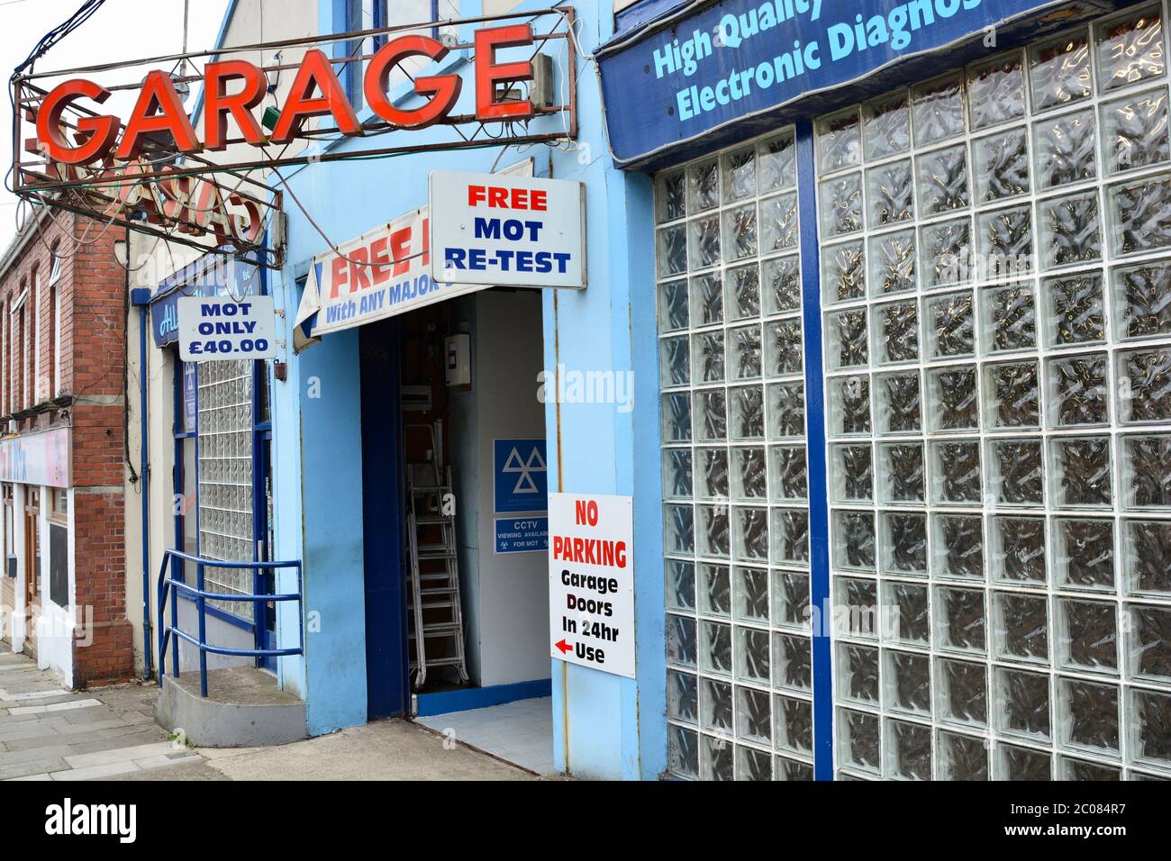 Barry, Vale of / Wales June 6th 2020 Garage, car mechanics