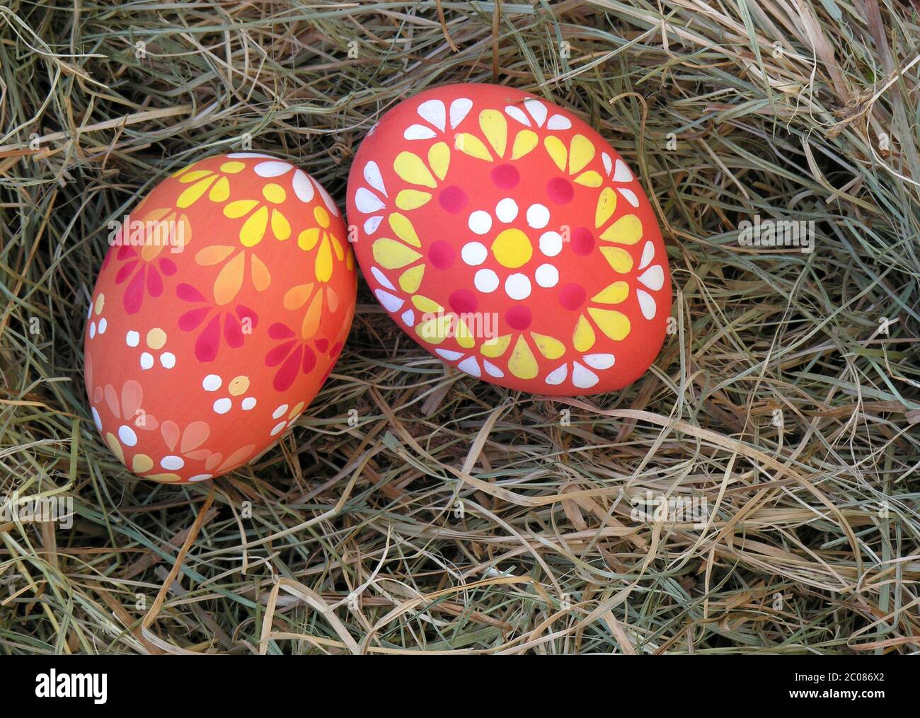 hand-painted easter eggs Stock Photo