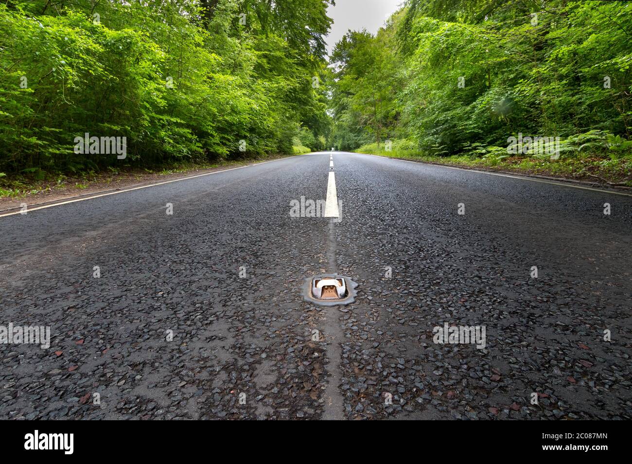 Where does the road go? Stock Photo